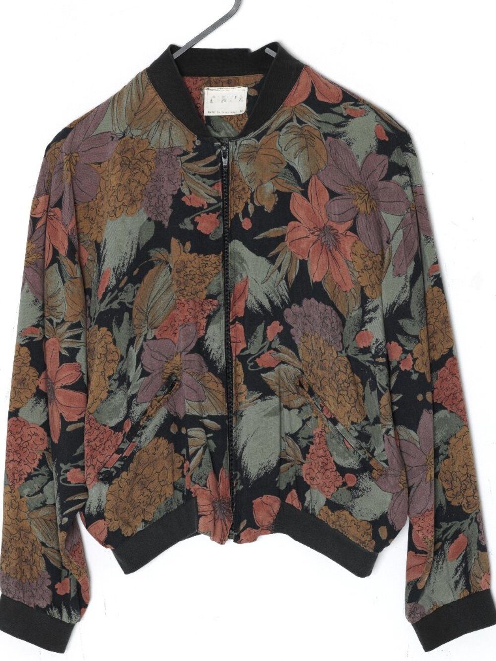 Early-1990s, Botanical Viscose Bomber Jacket